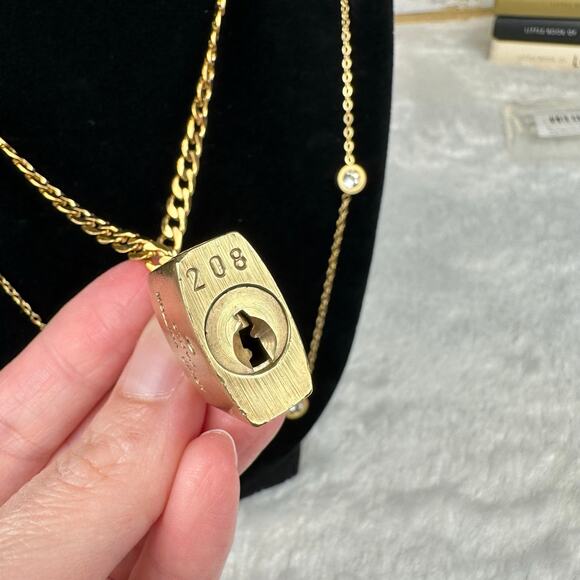 Louis Vuitton Vintage Lock #208 Pendant on chains for Necklace Great gift! - Picture 4 of 6